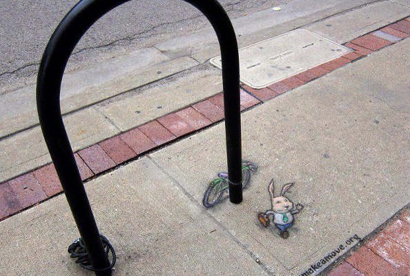 garer son vélo street art