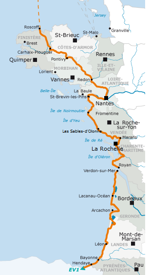 la cote atlantique carte - Image