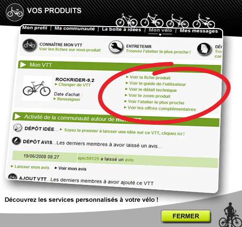 vos produits vélo Balade à vélo
