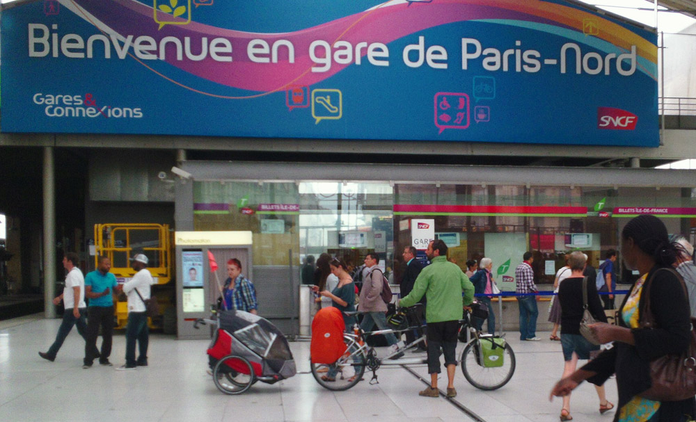 Concours photo « L’insolite dans le vélo »: Un tandem dans la gare