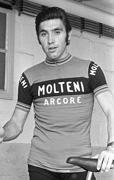 Eddy Merckx sous les couleurs de son équipe Molteni en 1973