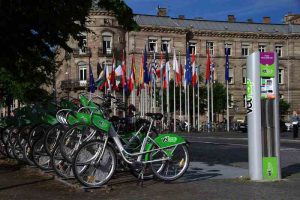 Station Vélhop, le vélo libre service strasbourgeois