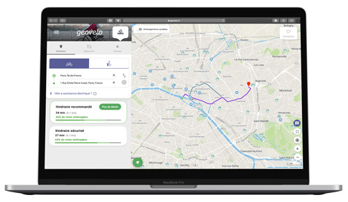 Itinéraire à paris sur Geovelo