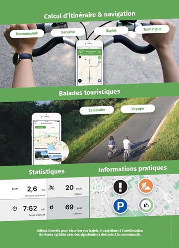 Présentation de l'outil Geovelo application ps pour cyclistes