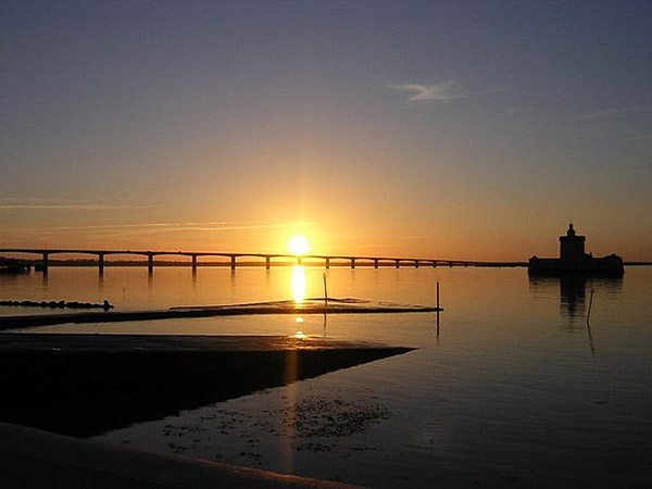 Coucher de soleil sur le Pont d'Oléron