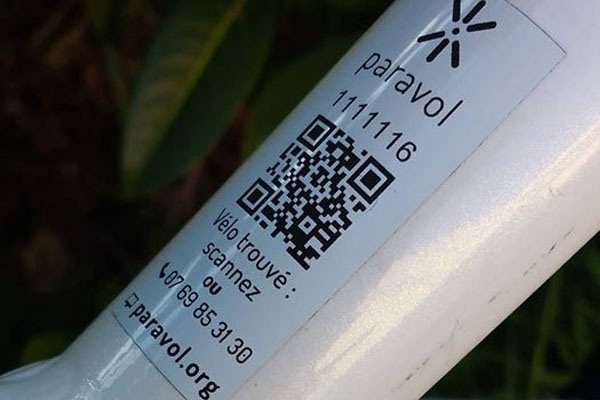 Stickers QR code de marquage antivol paravol pour vélo
