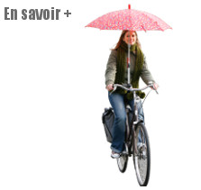 Fixation guidon pour parapluie à vélo