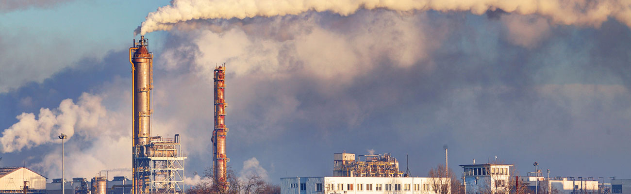 Paysage de pollution de l'air