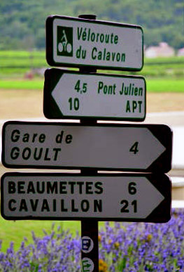 La véloroute du Calavon sur le Luberon à vélo