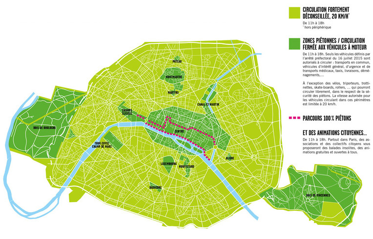 Paris sans voiture, circuler dans Paris