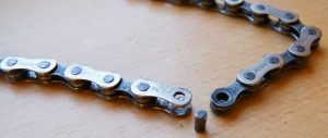 Dérive chaine pour rivets d'une chaine de vélo