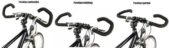 Positions réglables avec le guidon de vélo AHS Premium Humpert Ergotec