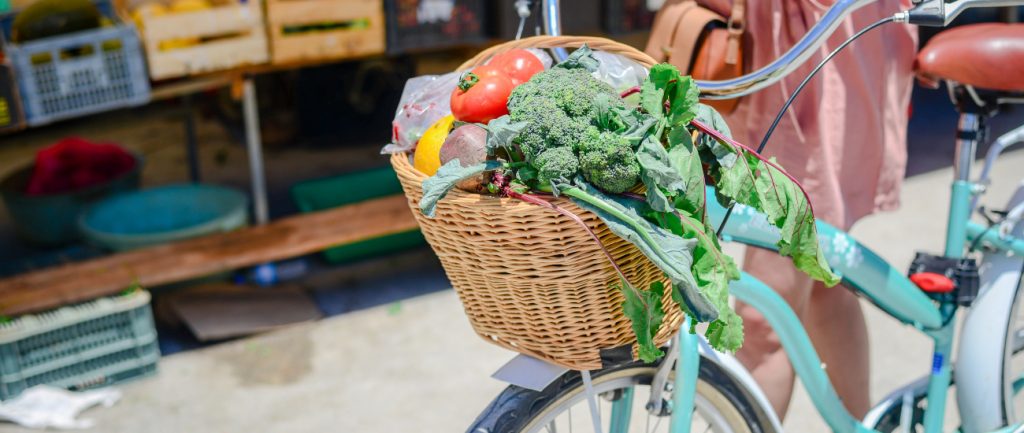 Panier pour faire ses courses à vélo