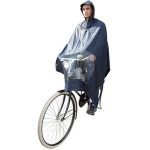 Accessoires pour cycliste en vélib : poncho pluie bleu avec fenêtre pour lumière de vélo