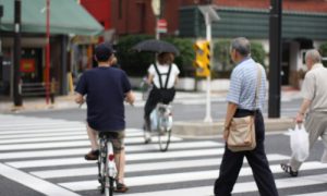 Piétons et cyclistes sur un même espace 