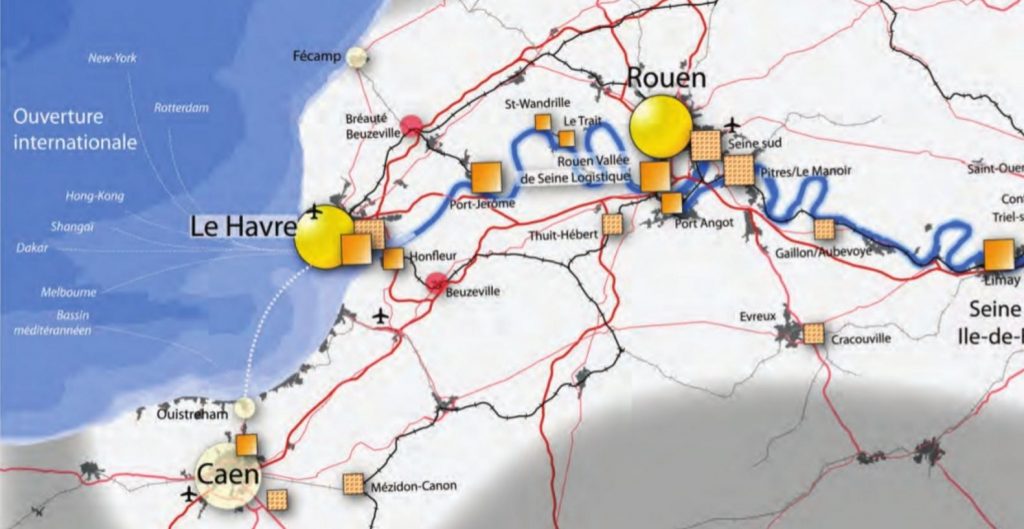 Carte de la prochaine vélo-route Seine - Havre