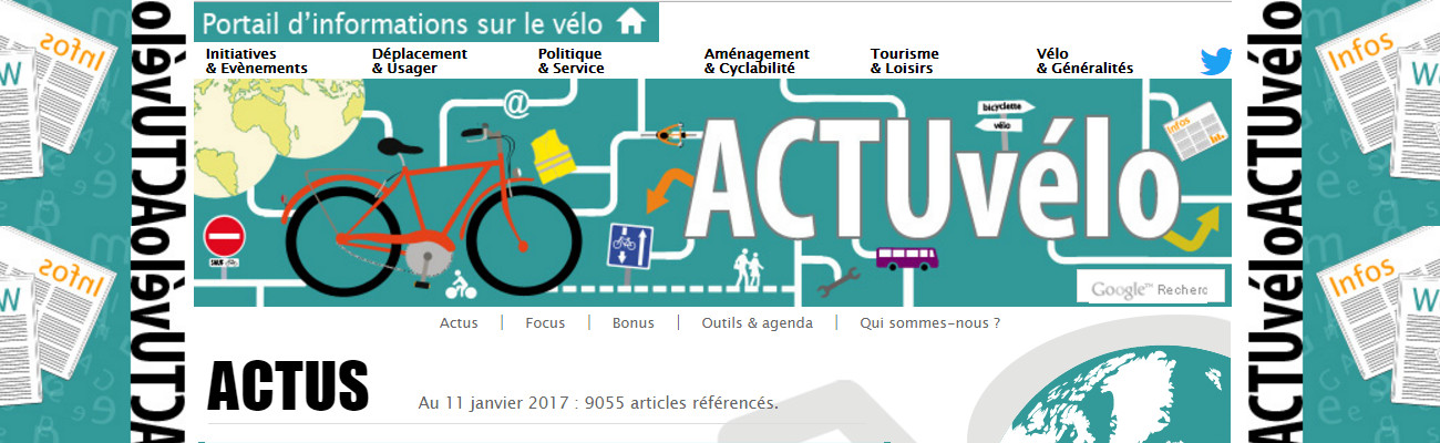 ActuVélo, portails d'informations