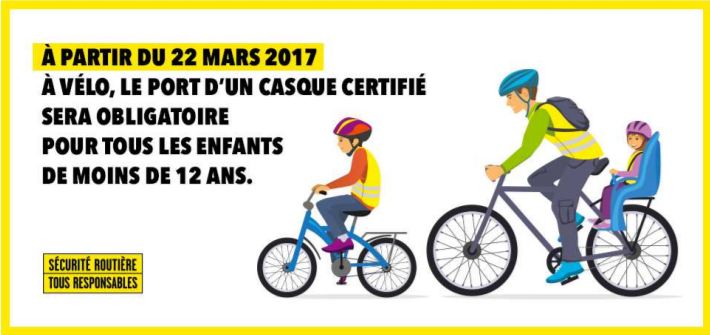 Casque vélo obligatoire pour les enfants