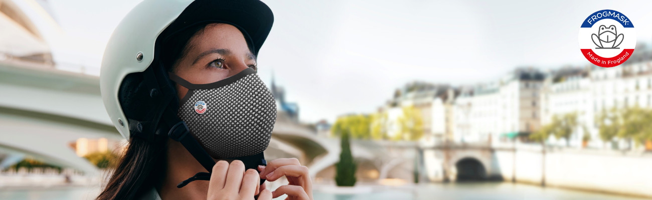 Masques anti-pollution Frogmask pour se protéger de la pollution à vélo