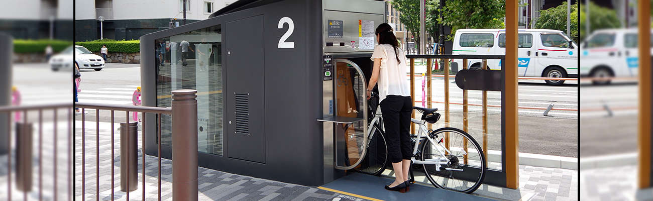 Garage vélos étonnant au Japon