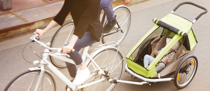 Découvrez une sélection de poussettes vélo insolites