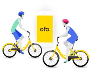 Les vélos jaunes du chinois Ofo