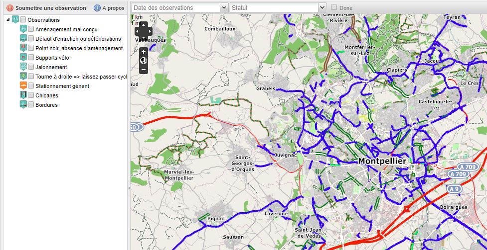 L'observatoire en ligne Vélobs