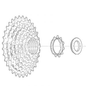 Montage d'une cassette vélo