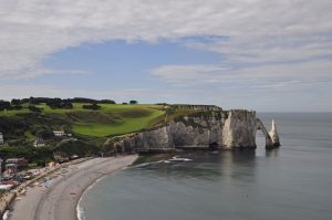 Falaise Etretat sur l'itinéraire vélo