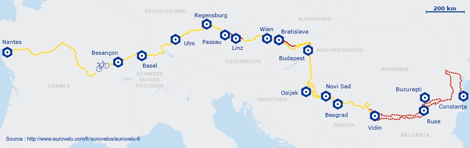 Itinéraire cyclable EuroVelo 6