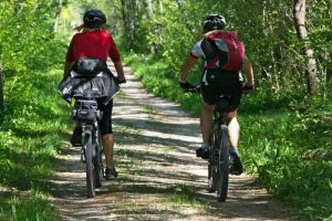 Rester à l'ombre pour faire du vélo avec la chaleur