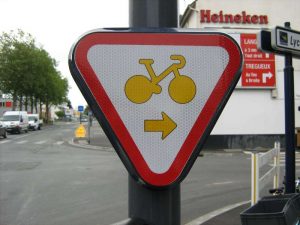 Panneau de signalisation vélo