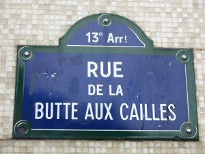 Panneau Rue de la Butte aux Cailles