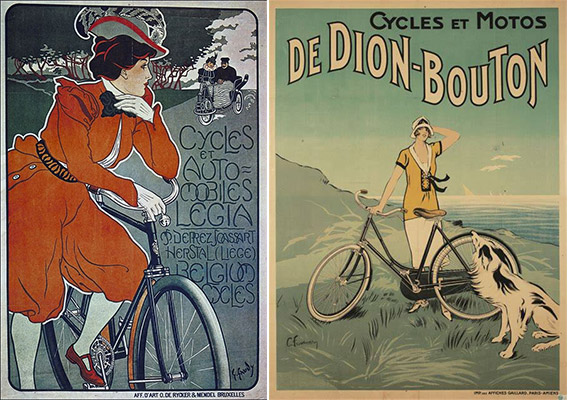 Publicités des années 50 pour les bicyclettes