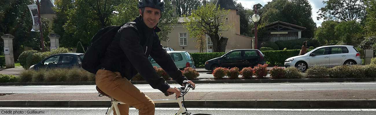 Aller au travail à vélo pour Guillaume