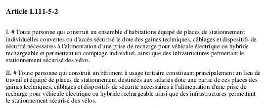 Texte de loi sur le local à vélo dans un syndic de copropriété