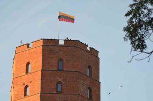 La tour du château de Gediminas à Vilnius