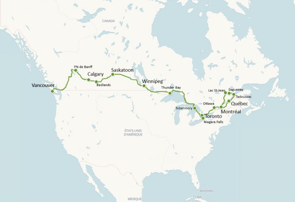 Carte de l'itinéraire des Stop trotteurs