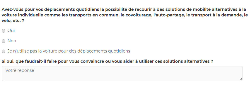 Question 10 - a sur les mobilités douces et le Grand Débat