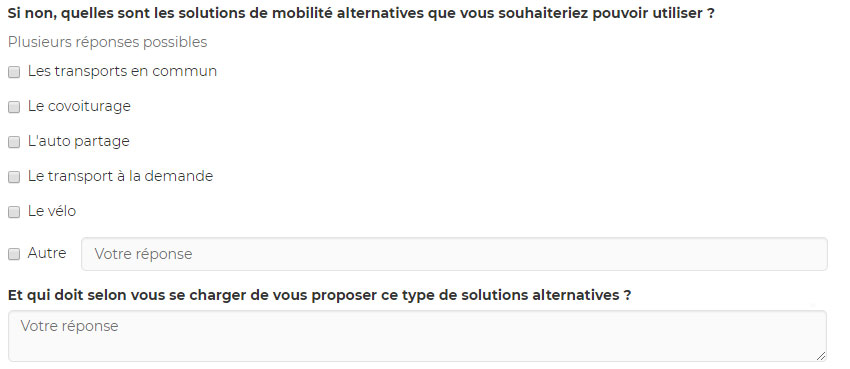 Question 10 - b sur les mobilités douces et le Grand Débat