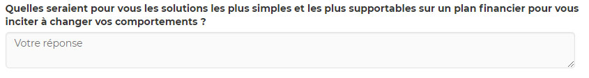 Question 7 sur les mobilités douces et le Grand Débat