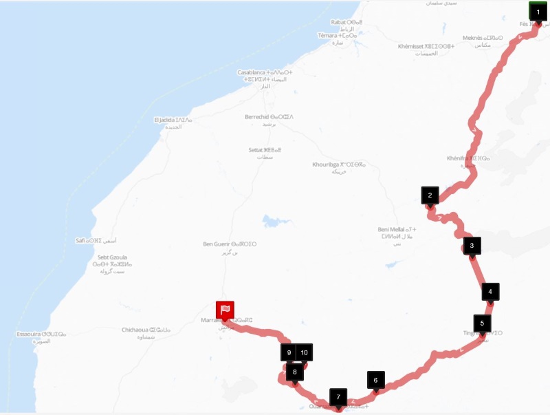 Le parcours Fès-Marrakech