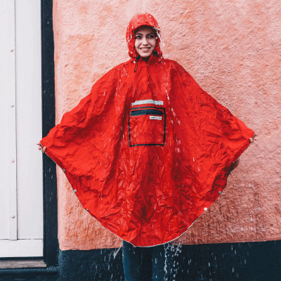 Imperméable cycliste sale