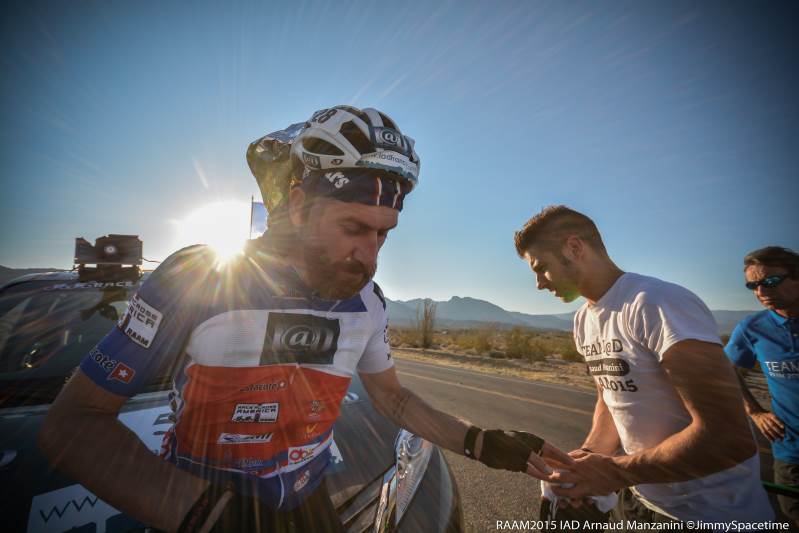 Petite pause pour Arnaud Manzanini sur la RAAM 2015