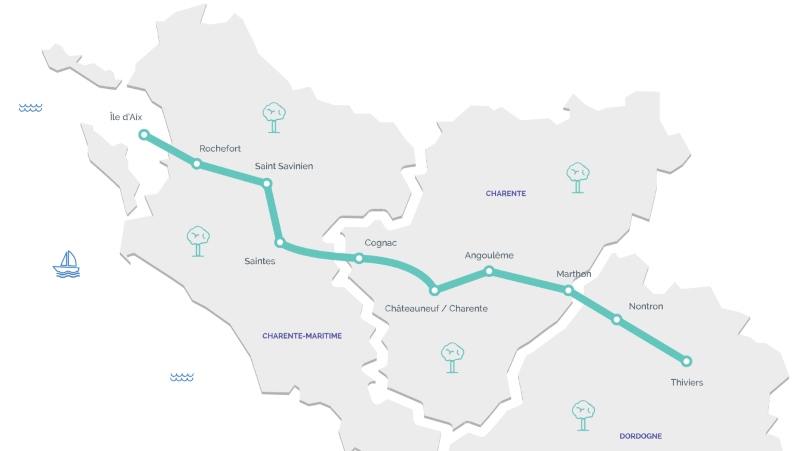 Carte de l'itinéraire de la Flow Vélo®