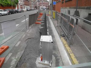 Travaux d'installation d'une station V'lille