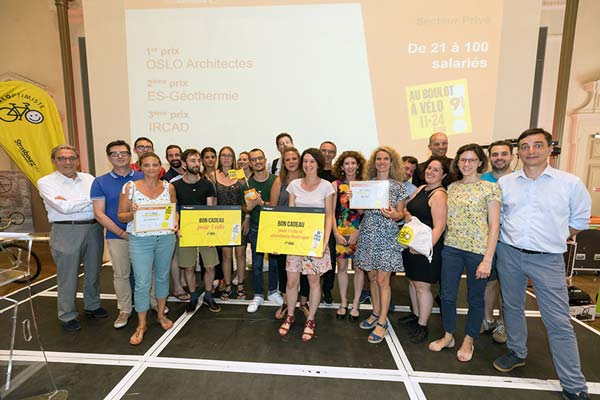 Remise des prix aux lauréats du challenge Au Boulot à Vélo