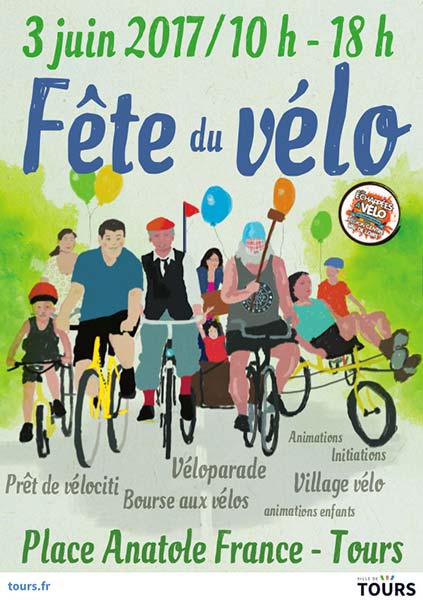 En 2017, une balade était oragnisée à Tours pour la Fête du Vélo