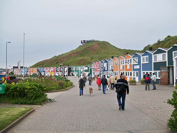 Les maisons colorées de l'île d'Heligoland en Allemagne