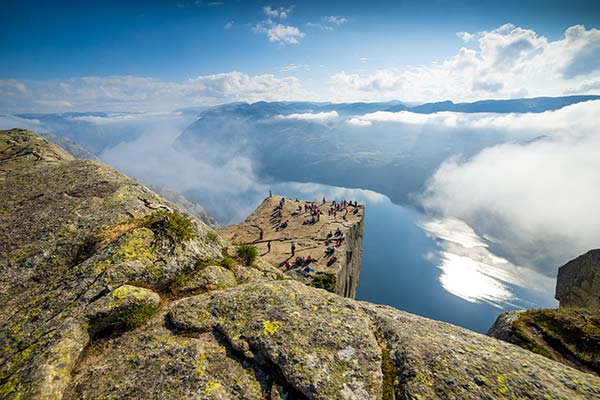 La falaise de Preikestolen en Norvège